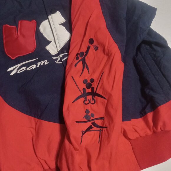 Team Disney VTG 1996 Embroidered Adult US Olympics Windbreaker Jacket L - Picture 8 of 11